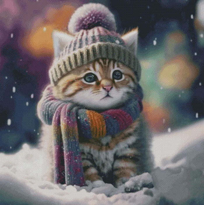 

Набор для вышивки крестиком, красивая милая кошка, 18 карат 16 карат 14 карат, Набор для вышивки, ручная работа, домашний декор