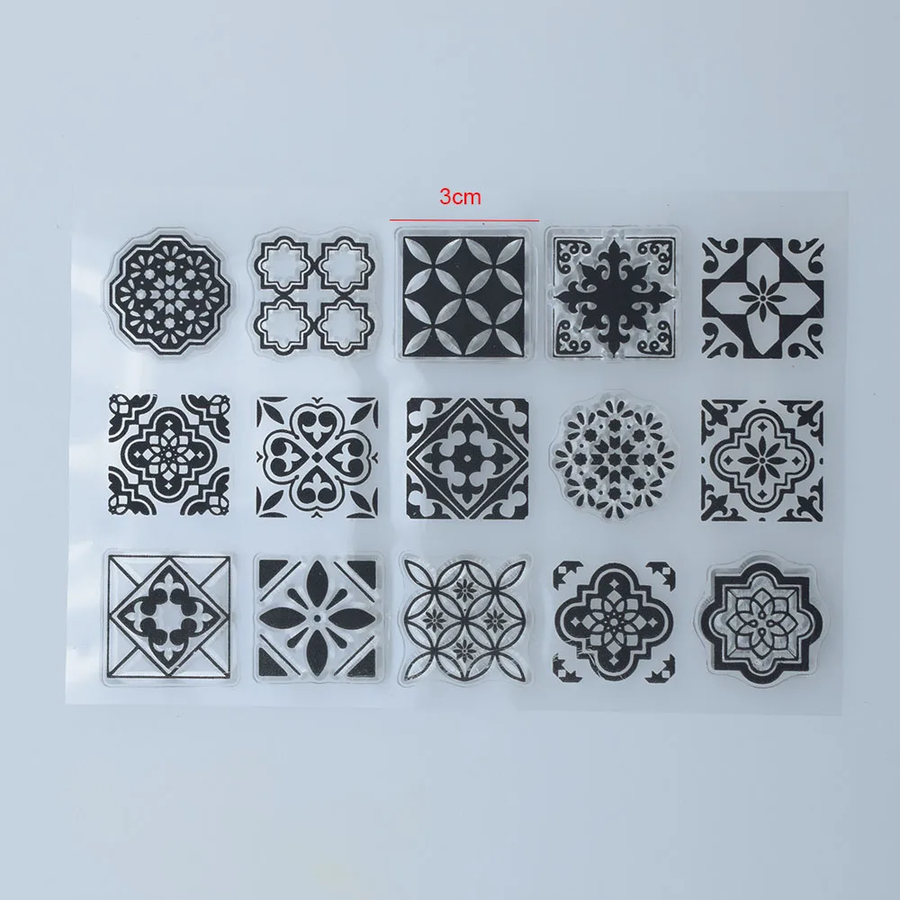 Baroque Morocco Square Mandala Lace Clay Stamp for Polymer Clay Earring Jewelry