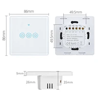 BSEED Tuya Matter WiFi Smart Light Switch No/Neutral Wire Required With Alexa Google Home 1/2/3 Gang Touch Wall Switches Glass - Image 4