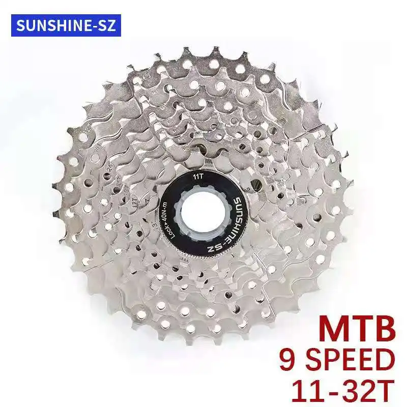 Sunshine 9 Speed Cassette 10S 11S 12S Mtb Bike Road Bicycle Ruota Libera 10V 11V 12V 36/42/46/50T 52T Per Deore M6000 M6100 Sram