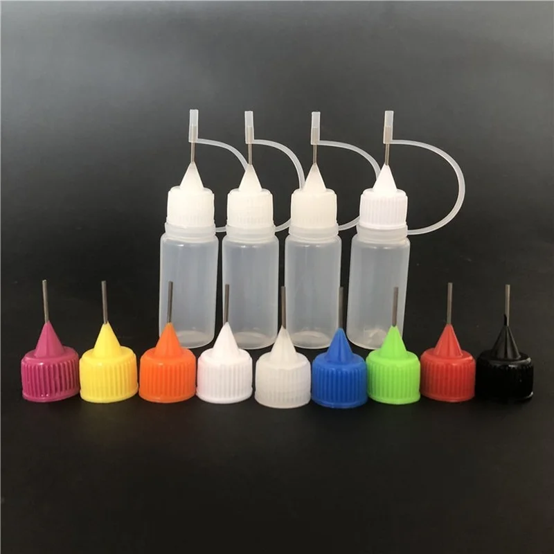 5Pcs/1Pcs 10/20/30/50/100ml Squeeze Bottles Needle Tip PE Glue Applicator Bottle  Craft Tool Transparent for Paper Quilling