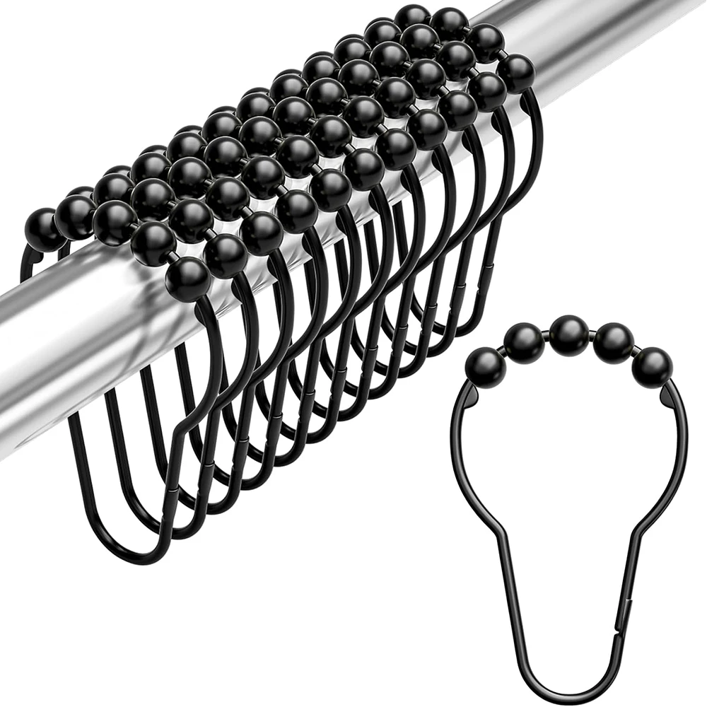 Duschvorhanghaken Aus Metall – 50 Stück, Rostbeständig, Einfach Zu Montieren