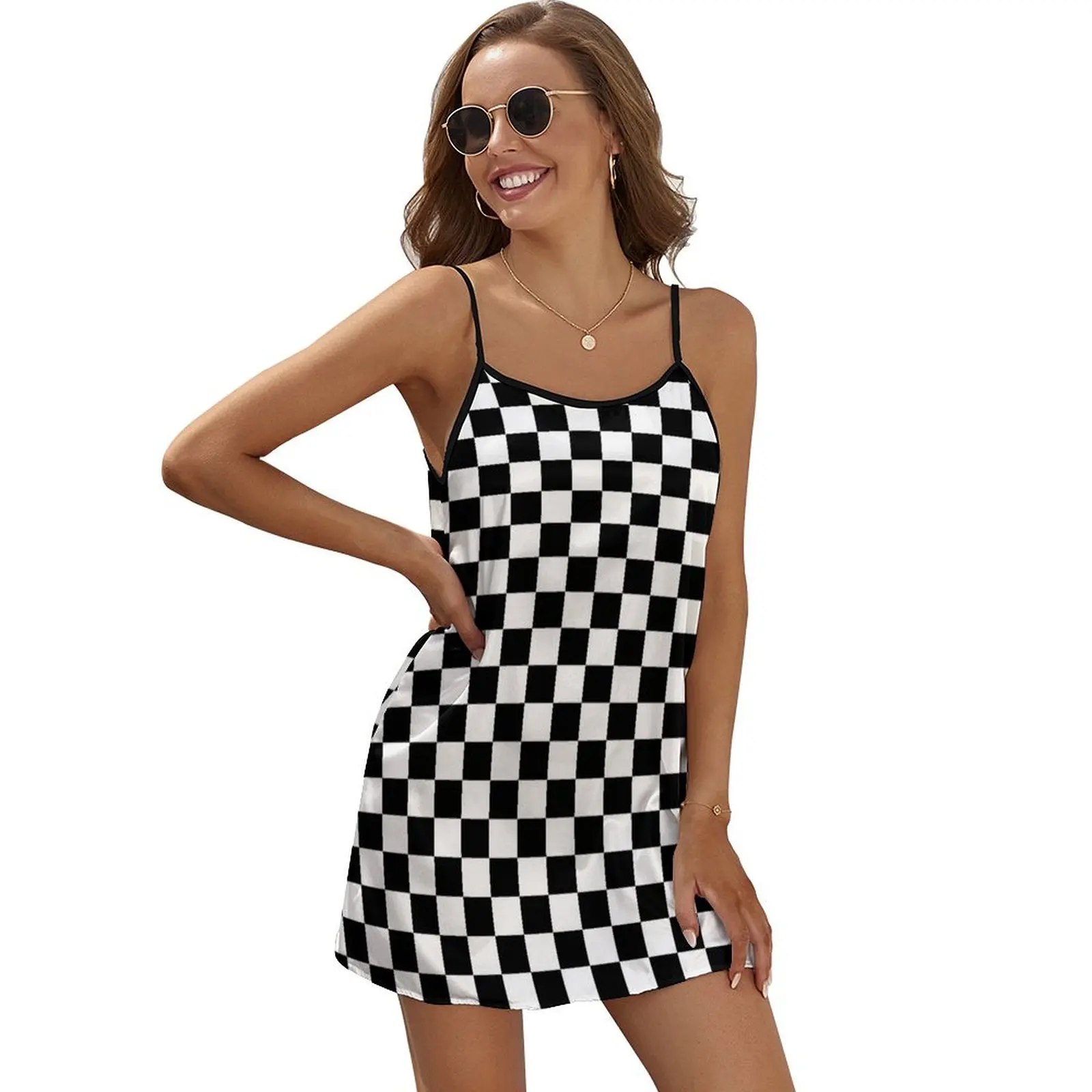 

Checkered Sleeveless Dress summer outfits for women 2024 summer dress daily