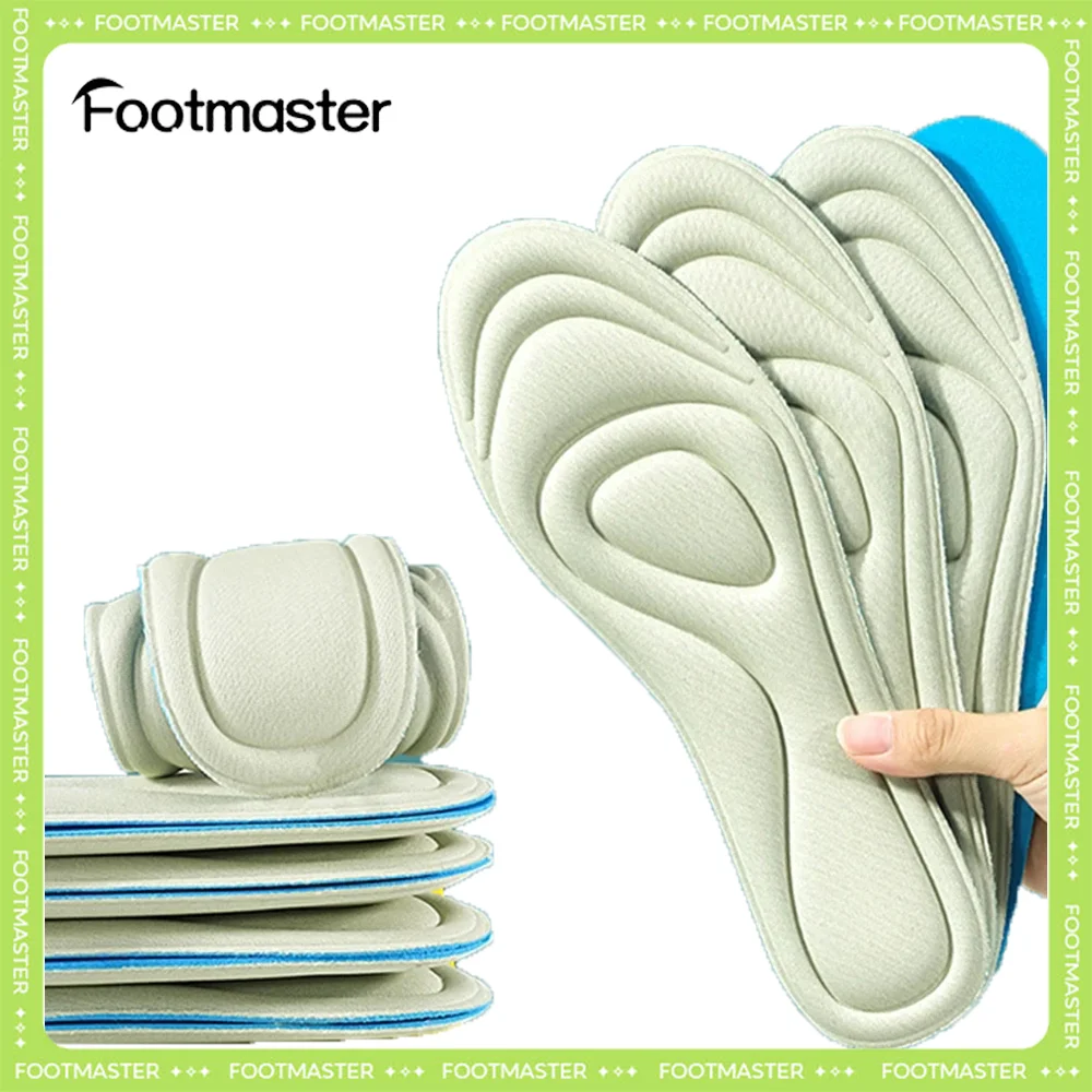 

Foot Master Memory Foam 1 Pairs Light Weight Ease Pressure Sweat-Absorbant Comfort Soft Insole Solid Color Unisex