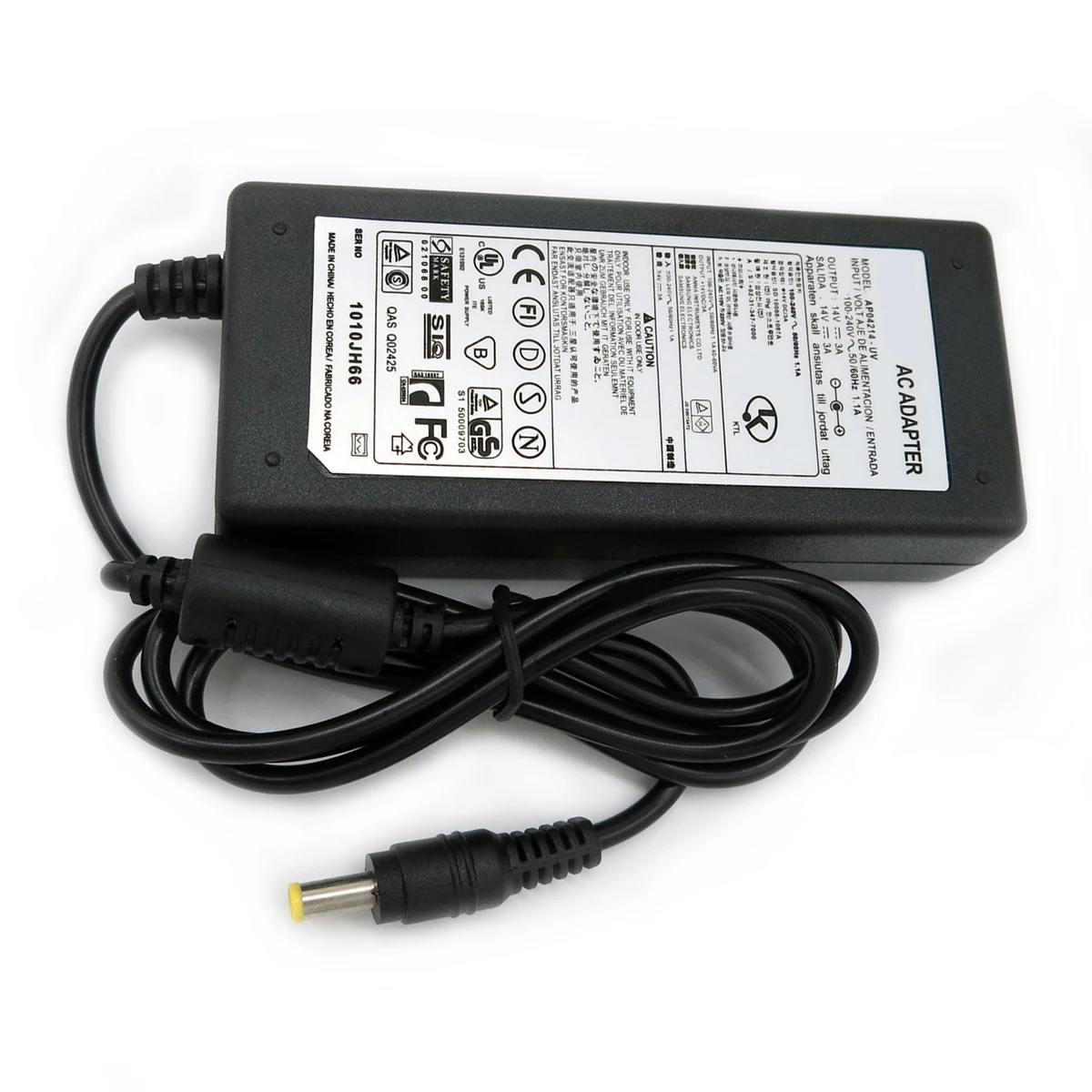 Адаптер для ноутбука 14 В, 3a, 6,5*4,4 мм для ЖК-монитора Samsung BX2235, S22A100N, S19A100N, S22A200B, S22A300B, S23A300B, S19A300B, S20A300B