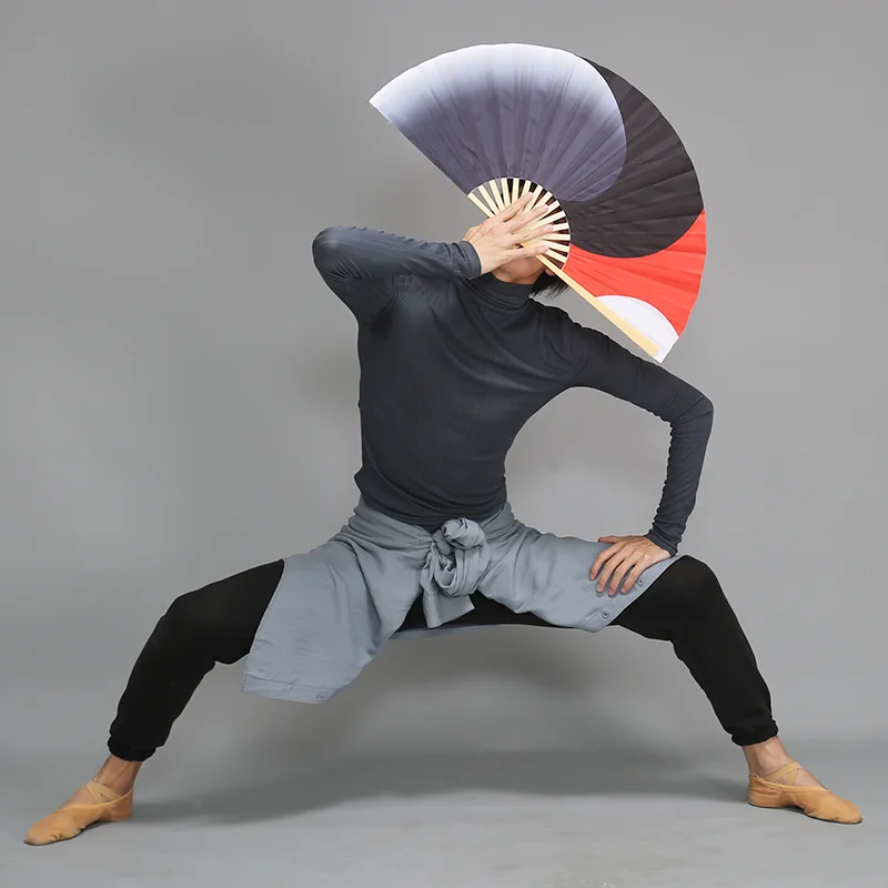 Tai Chi Fan Bamboo Kung Fu Martial Arts 33 Centimeter Fans Wushu Art Martiaux Cosplay Dance Performance Fan Red