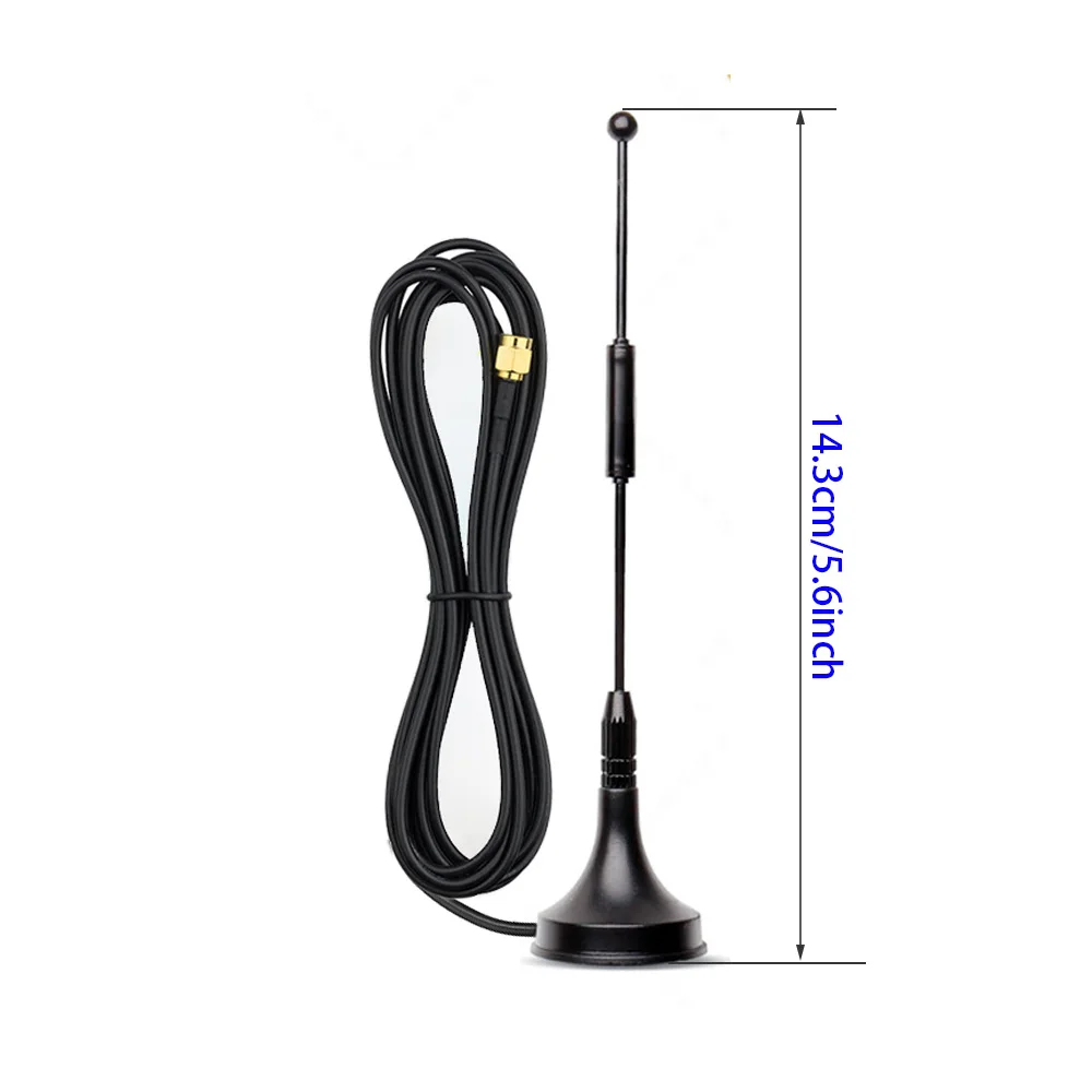 433MHz 7dBi hight 이득 무 지향성 안테나 스마트 홈 데이터 전송 인터폰 LORA 모듈 용 마그네틱베이스 10ft 케이블