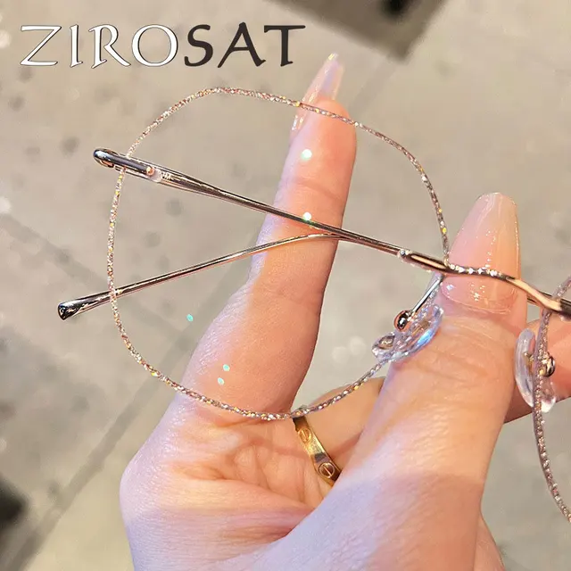ZIROSAT 8925-B lentilles teinte titane lunettes de myopie lunettes de lecture monture de lunettes sans monture pour hommes ou femmes 1