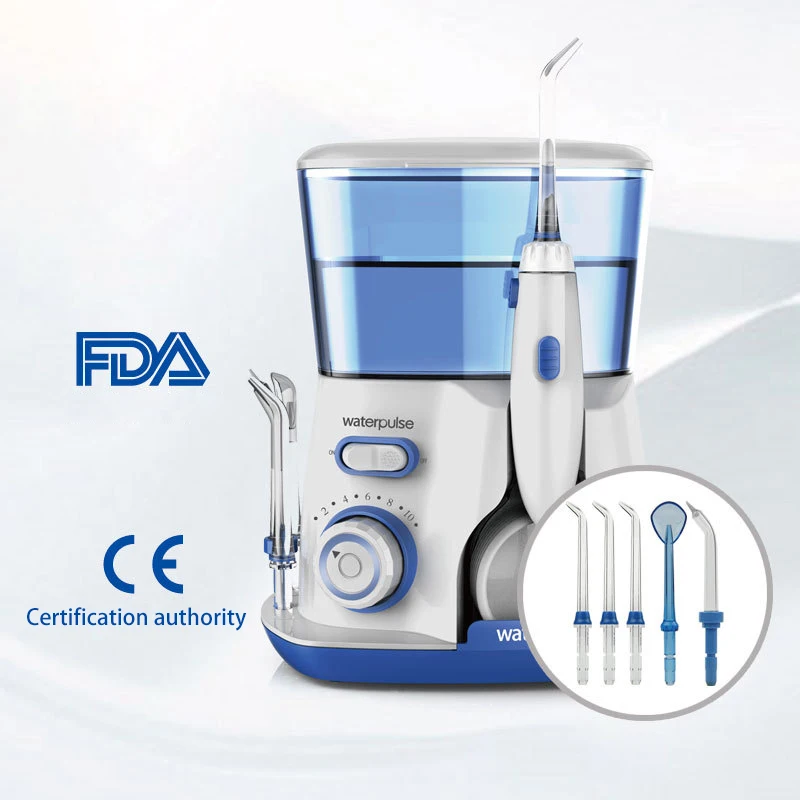Oral Irrigator Water Flosser Electric Oral Irrigator Dental Water Jet Flosser Teeth Clean 5pcs Tips Oral Hygiene Dental Flosser Care 800ml Water pick