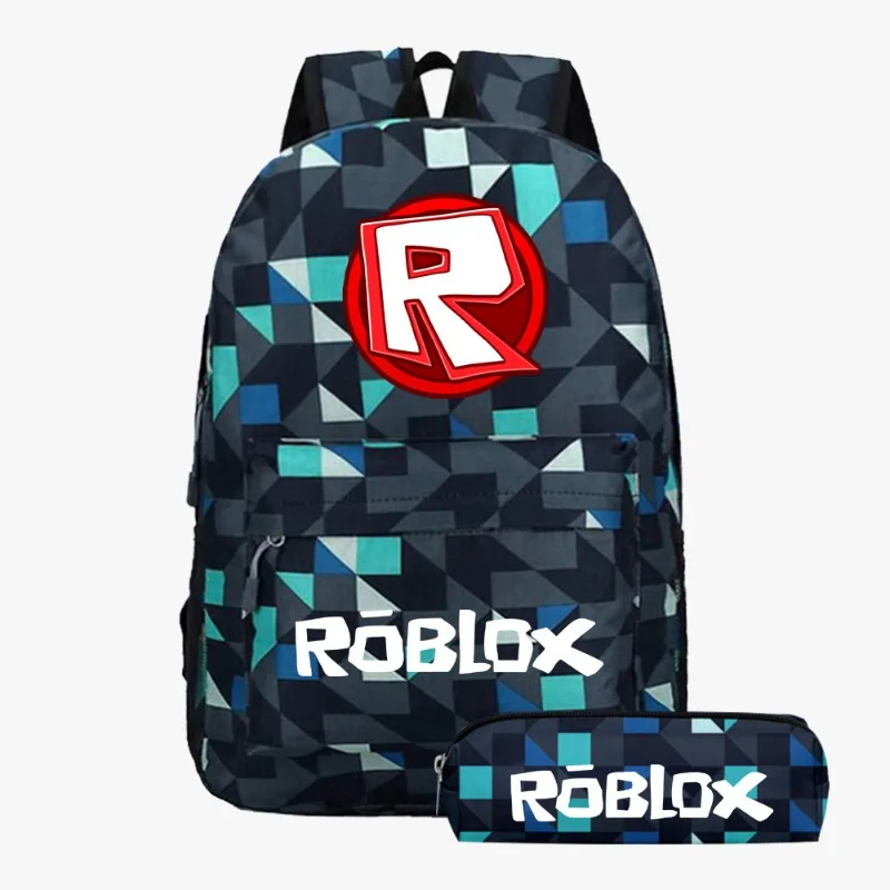 

2PC-SET Roblox Game Shoulder Bag Full Printing Student School Bag School Bag Cartoon School Bag Mochila Fashion Accessories