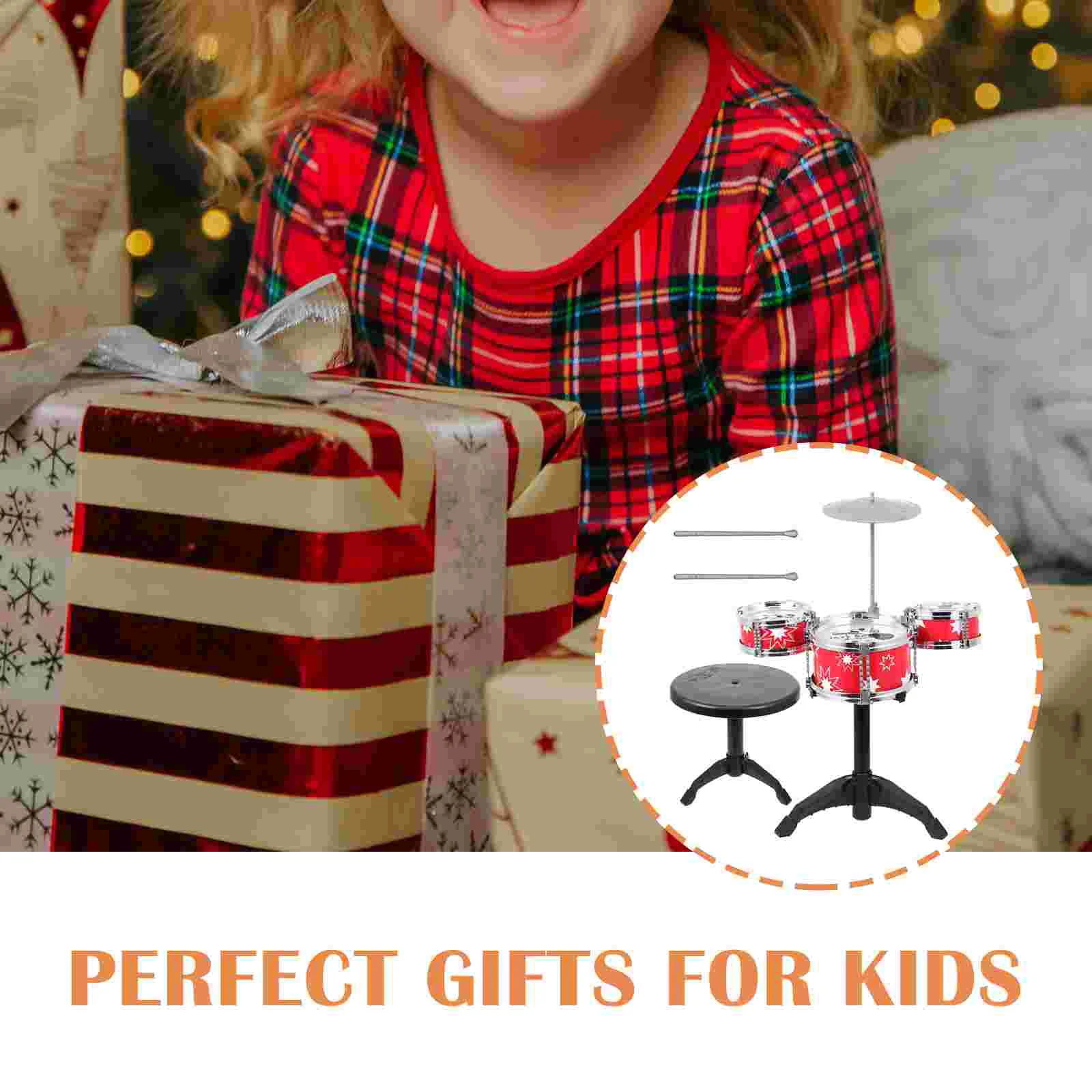 Children's Drum Kit Toddler Preschool Toy Musical Instrument Baby Gift Infant Developmental Toys Educational Kids Plastic Musical Percussion Instruments