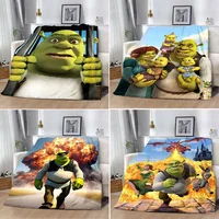 Cartoon Funny S-Shreks Printed Blanket Picnic Blankets Warm Blanket Soft and Comfortable Blanket Home Travel Birthday Gift 1