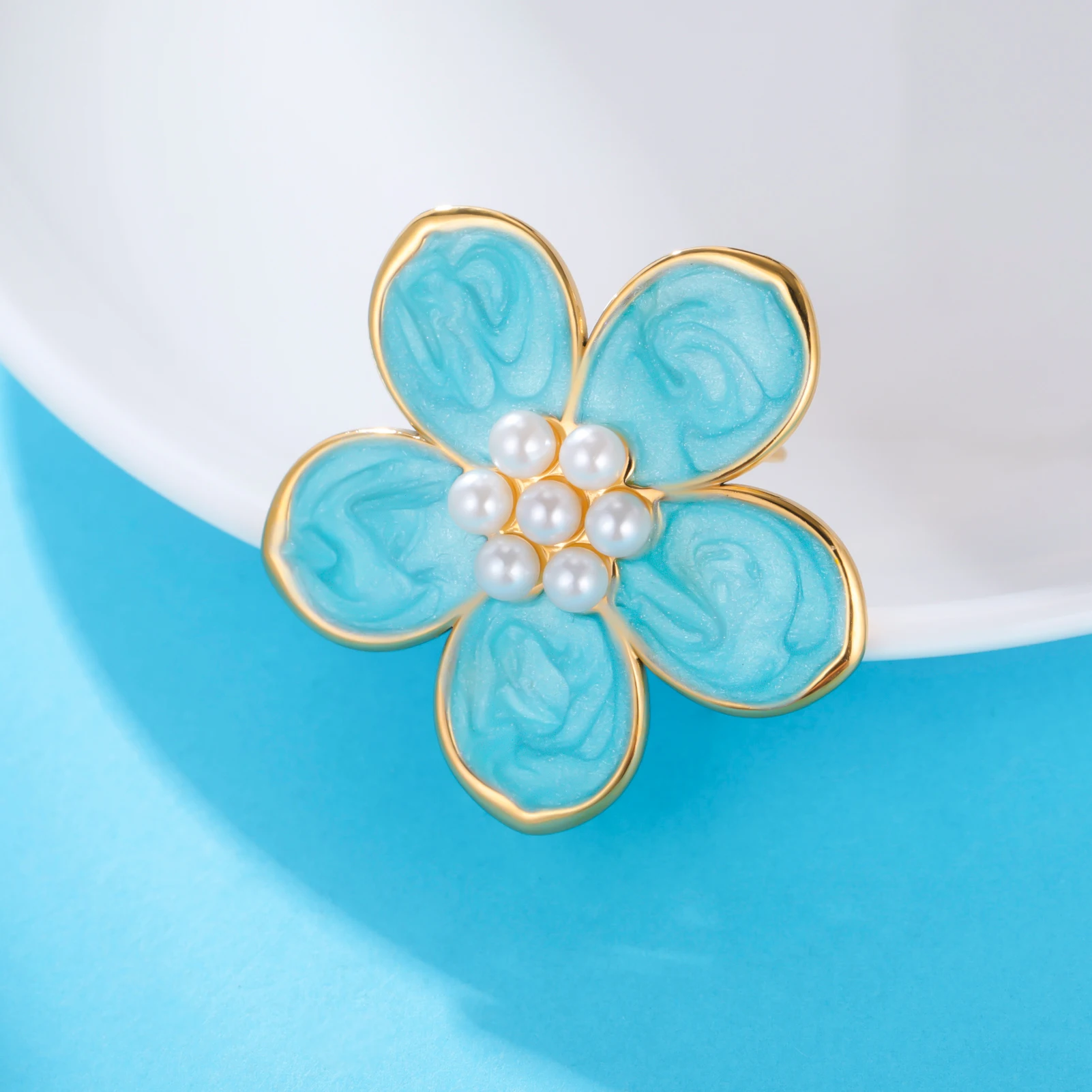COOLTIME 1pc Bunte Tropf Öl Perle Blume Ring frauen Edelstahl Einstellbare Ring Mode Ästhetik Hochzeit Schmuck geschenk – Detail 12