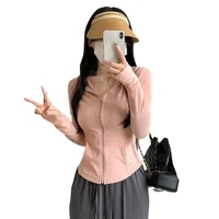 2024 Sun Quick Drying Sports Coat Women's Tight Top Yoga Gym Jacket Long Sleeve Zipper Jacket Running Fitness Women's Jacket New 6