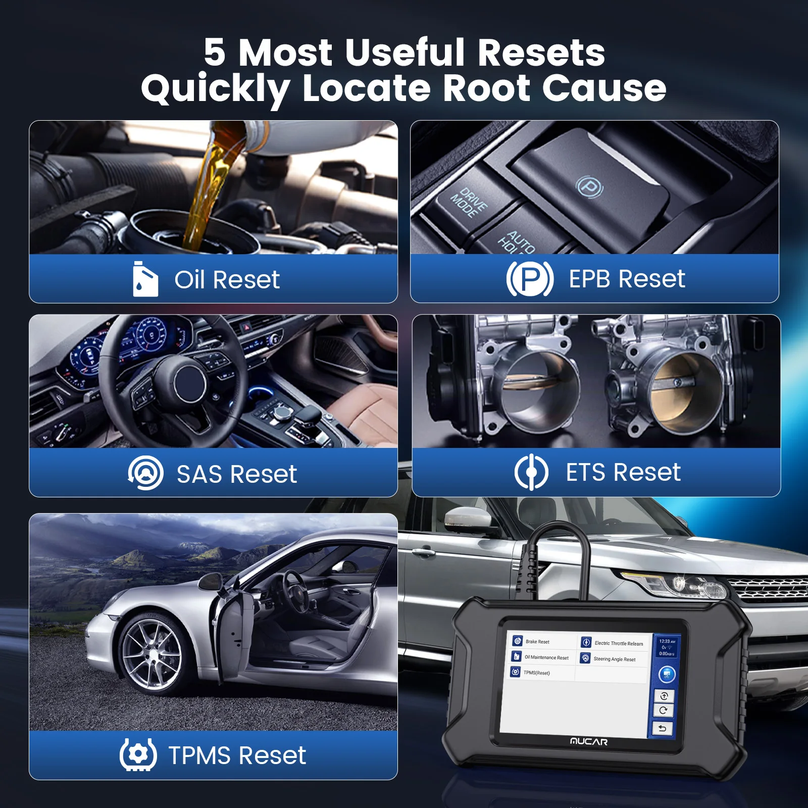 MUCAR CS4 OBD2 ĵ 4 ý ABS SRS ECM TCM  ,  EPB SAS TPMS ETS Ʈ,  , 5  