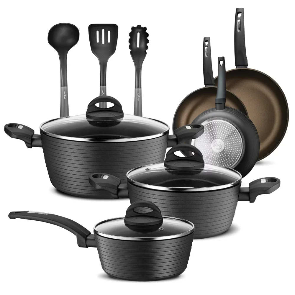 

NCCW12S 12-Piece Nonstick Kitchen Cookware Set cooking pots set kitchen cookware sets pots and pans