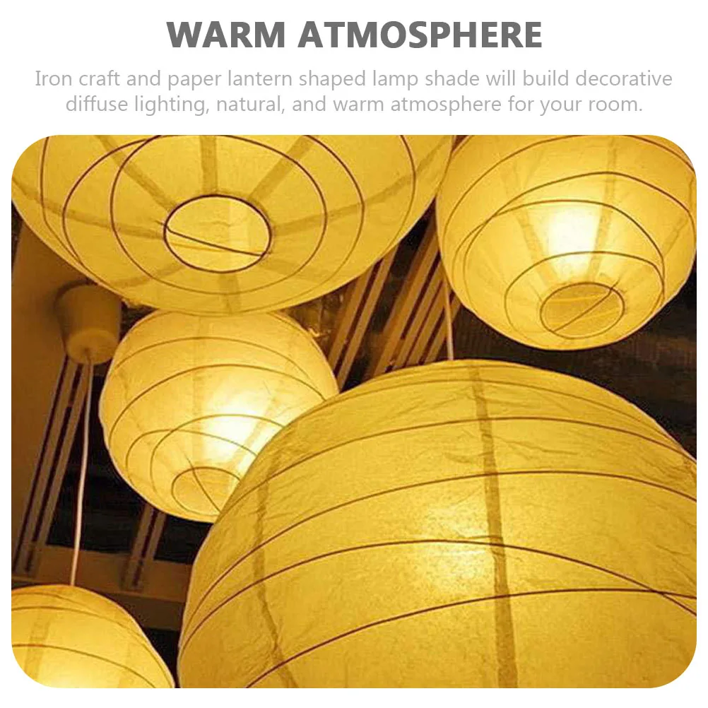 40cm Beige White Round Paper Wedding Party Supplies Hanging Lamp Favors Lanterns