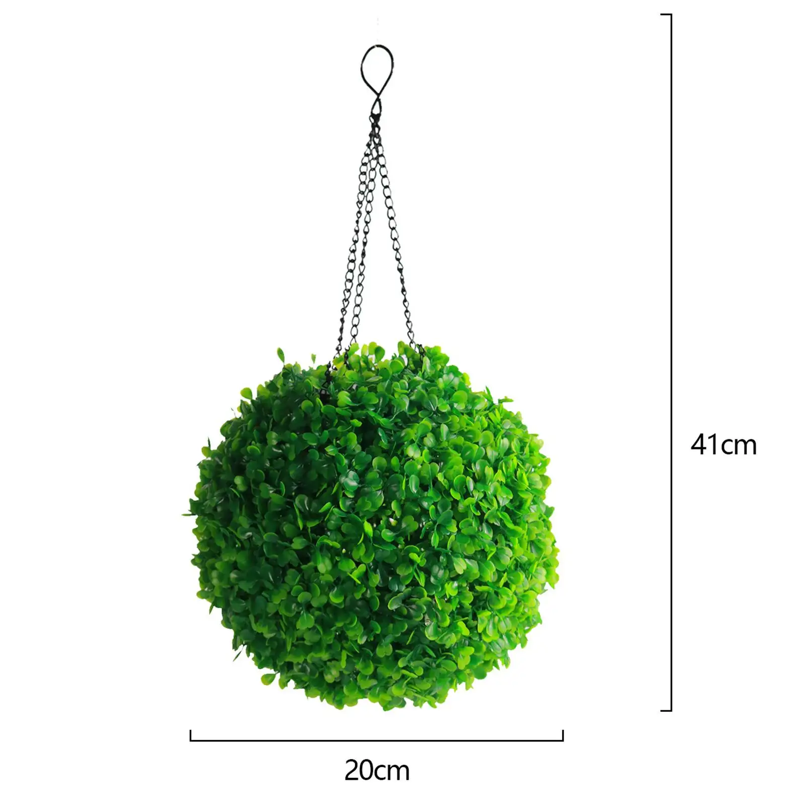 Artificial Leaf Topiary Ball Hanging Lantern LED Light Waterproof Grass Ball LED