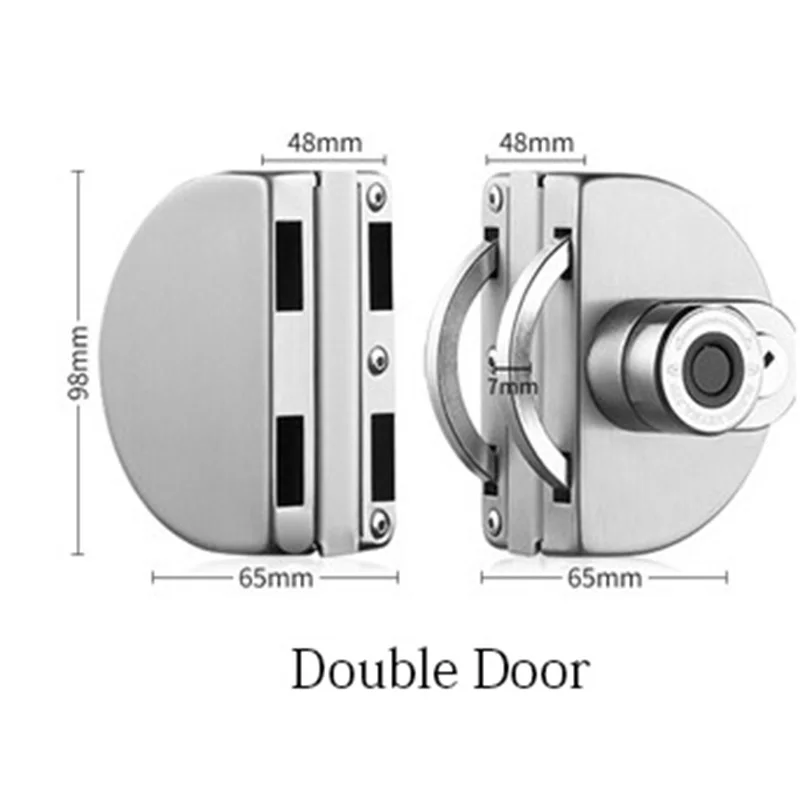 Electronic Lock Fingerprint Glass Door Lock Bluetooth Unlocking Smart Home For Office And Commercial Use