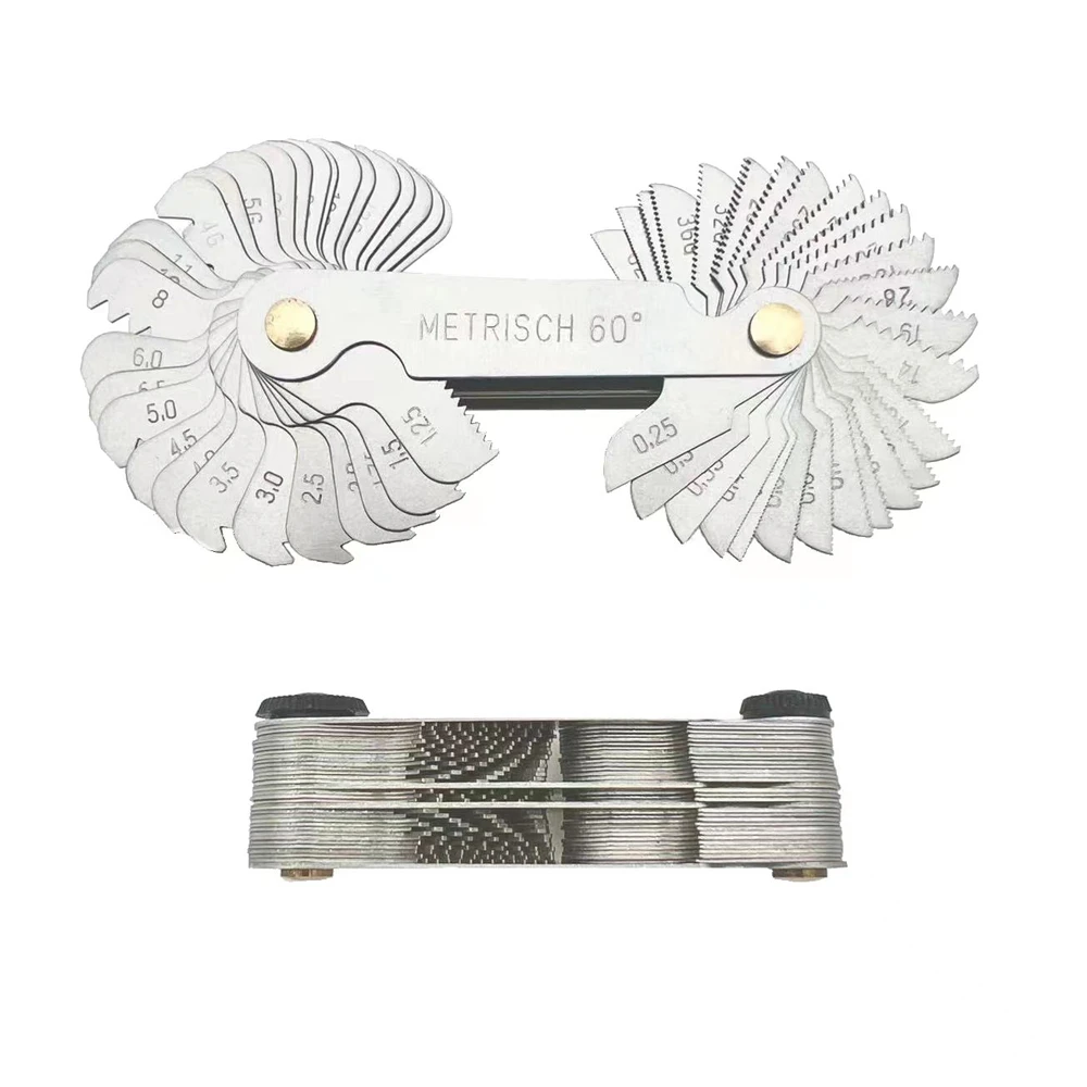 58pcs Blade Metric & Imperial &US Screw Gauge Whitworth 55 Degree