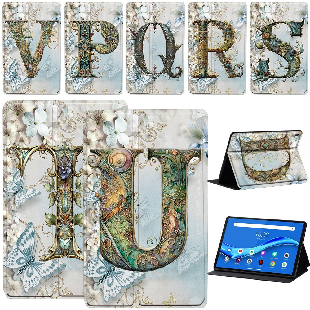 Cover Per Lenovo Tab M10 Cover Per Tab M10 Hd 2Nd Tb-X306F Custodia Per Lenovo Tab M10 Fhd Plus 10 Case Graphic Ininiziale Pattern