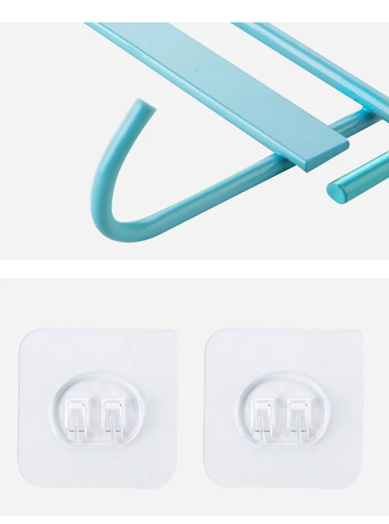 Description Picture 3 of itemWall Hanging Hook Storage Rack 6 Hooks Kitchen Kitchenware Towel Hook Hanger for Wall Door Bathroom Organizer Self Adhesive