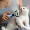 Cat Hair Removal Comb Dog Hair Removal Brush Stainless Steel Double Sided Pet Grooming Brush Removing Tangles Cat Accessories 2