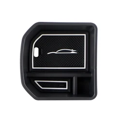 Deluxe Car Central Storage Armrest Console Box and Organizer (White edge mat)