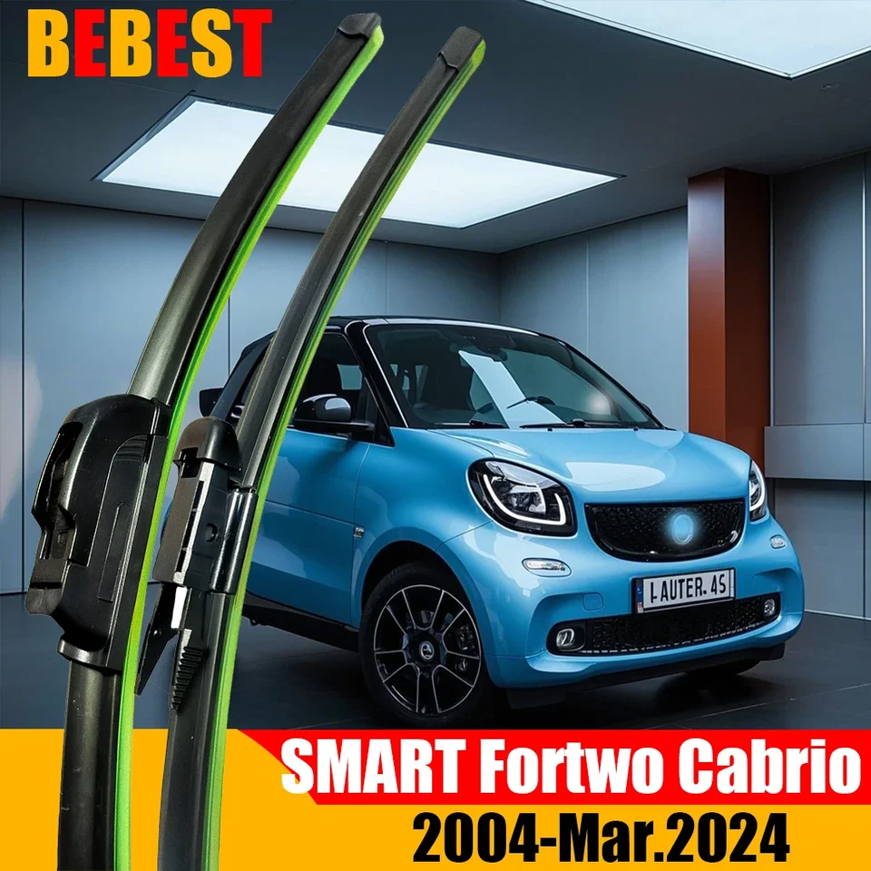 AERO Front Windscreen Wiper Blades For Smart Fortwo 2004-2007 - Set Of 2 (Model 2121)