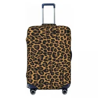 Custom Tropical Wild Animal Leopard Skin Leather Texture Suitcase Cover Washable Travel Luggage Covers for 18-32 inch 2