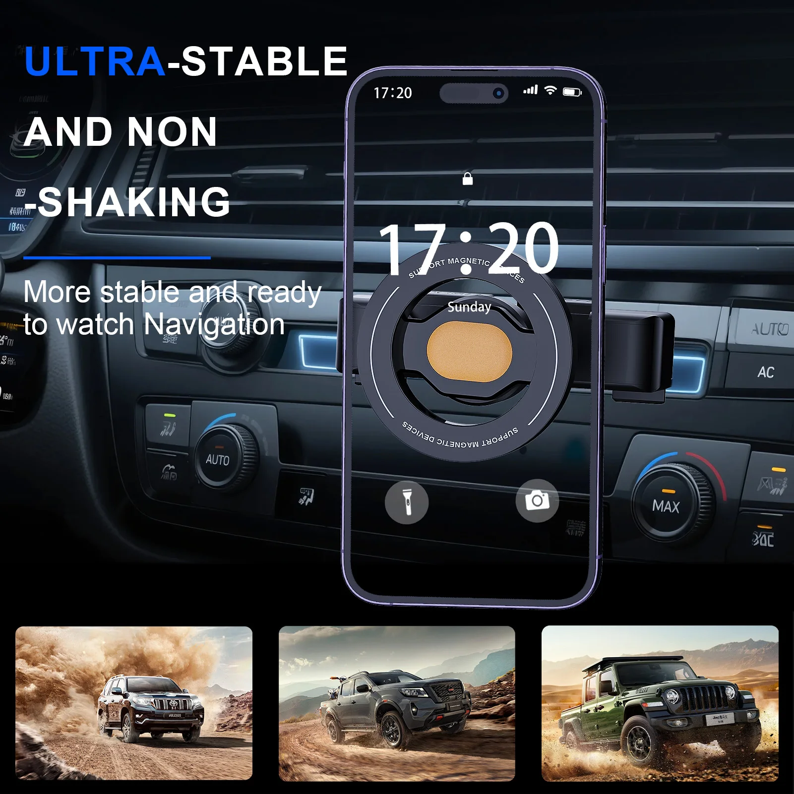 Car Mounted Magnetic Mobile Phone CD Slot Holder Smartphone Built-in thumbnail 4