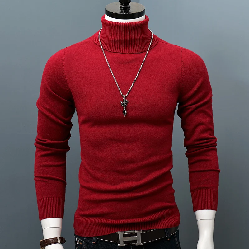 Burgundy b02 turtleneck sweater