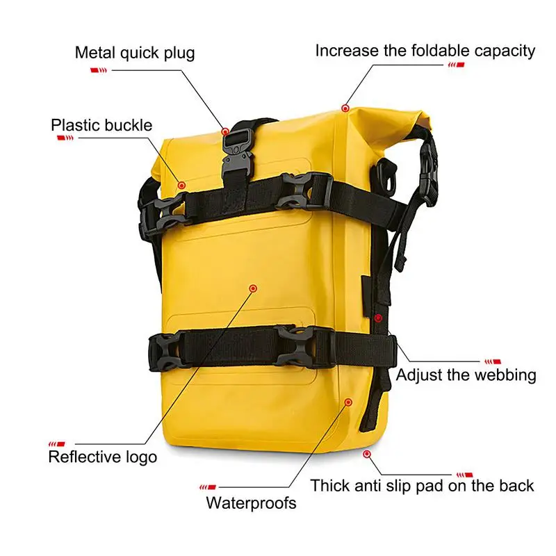 Motorcycle Bumper Bag 8L Waterproof Crash Bars Bag Motorcycle Frame Bag Luggage Pack Repair Tool Pouch Motor Side Bags