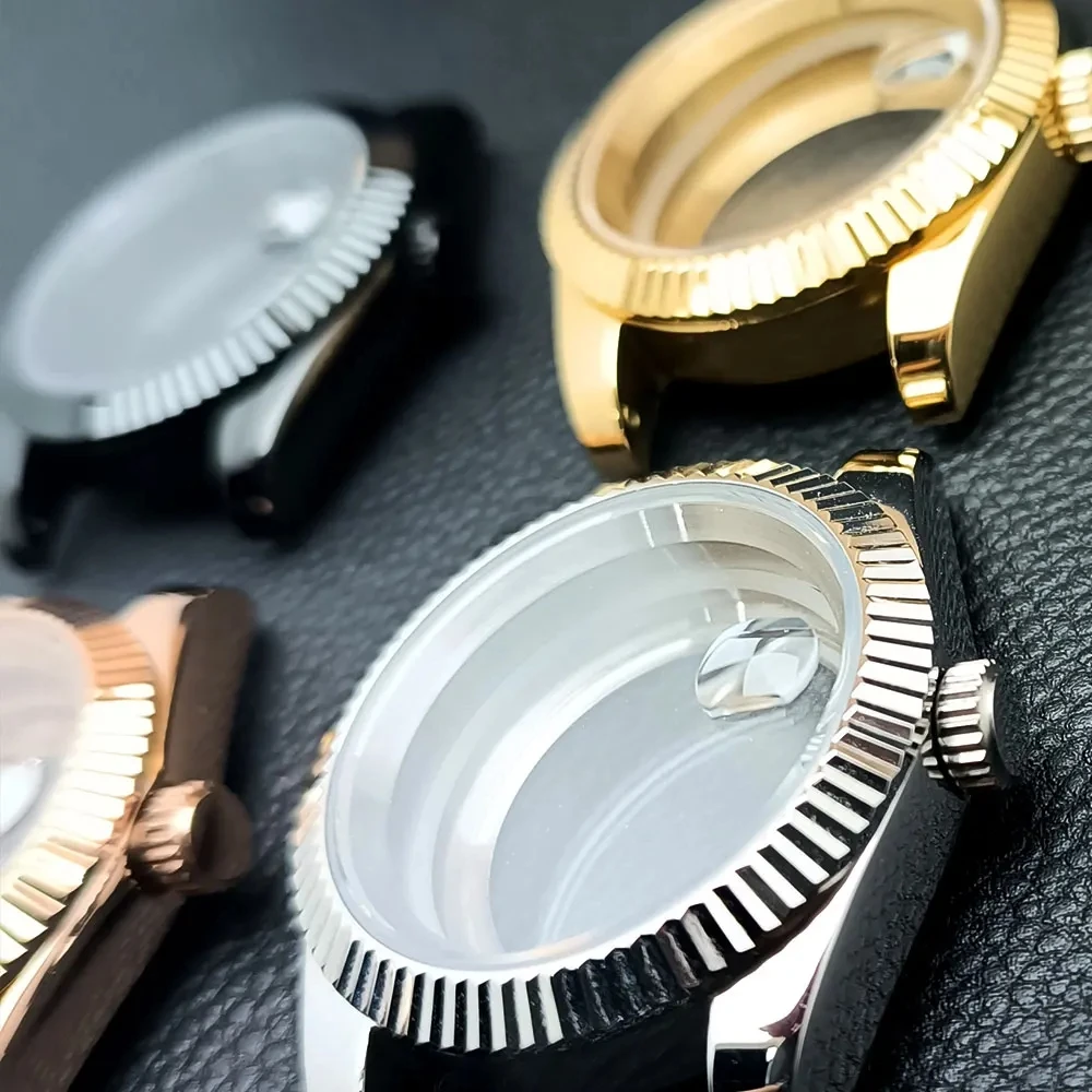 NH35 Case 41mm Luxury Men's Steel Case Fit NH35 NH36 Movement Sapphire Glass 20mm Strap Watch Box