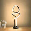 Small Unique Bedside Dimmable LED Table Lamp with Plug, Modern Desk Lamp for Girls Room, Living Room, Dresser 5