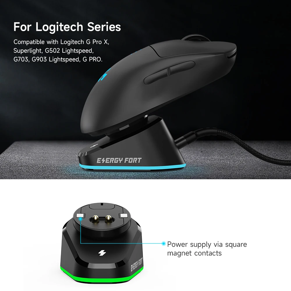 Gaming Mouse Wireless Charger Dock For 