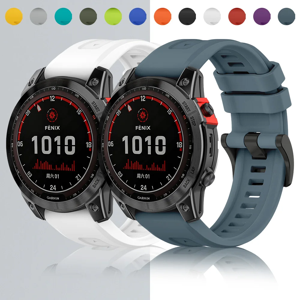 Versatile Silicone Quick Fit Strap - 22/26mm Adjustable Sport Bracelet in Multiple Colors
