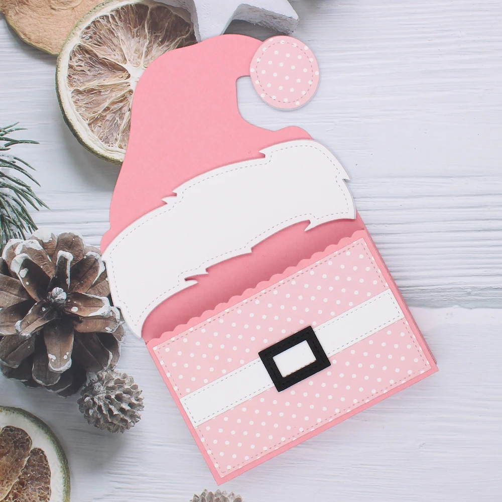 La Ilustración De La Mini Papá Noel Con El Sombrero De Navidad Que Aparece En La Linda Caja Grande De Regalos | Vector Premium