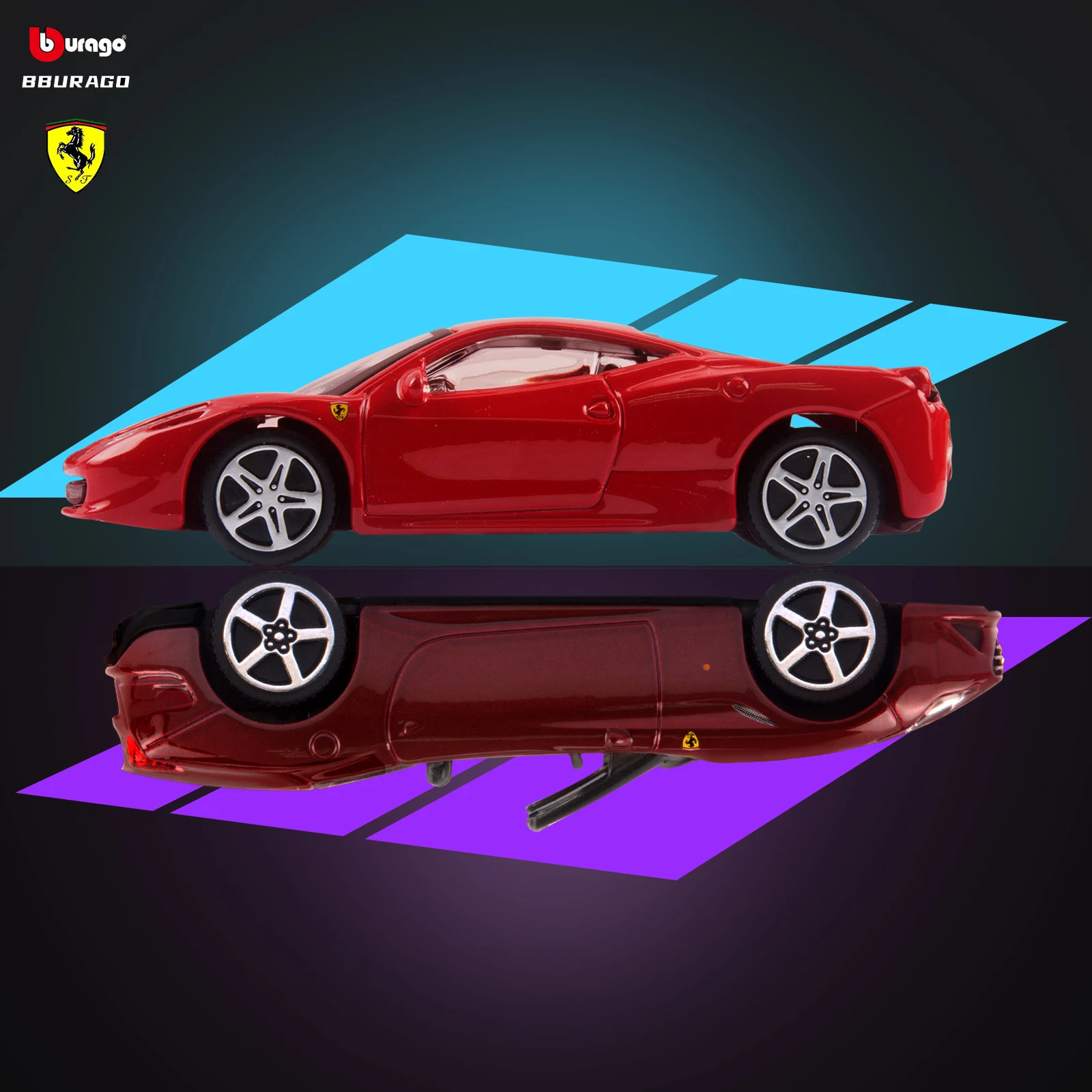 Модель автомобиля Bburago Ferrari 488GTE 1:43 литой из сплава Laferrari F430 Itlalia 458 488 вызов gto F40