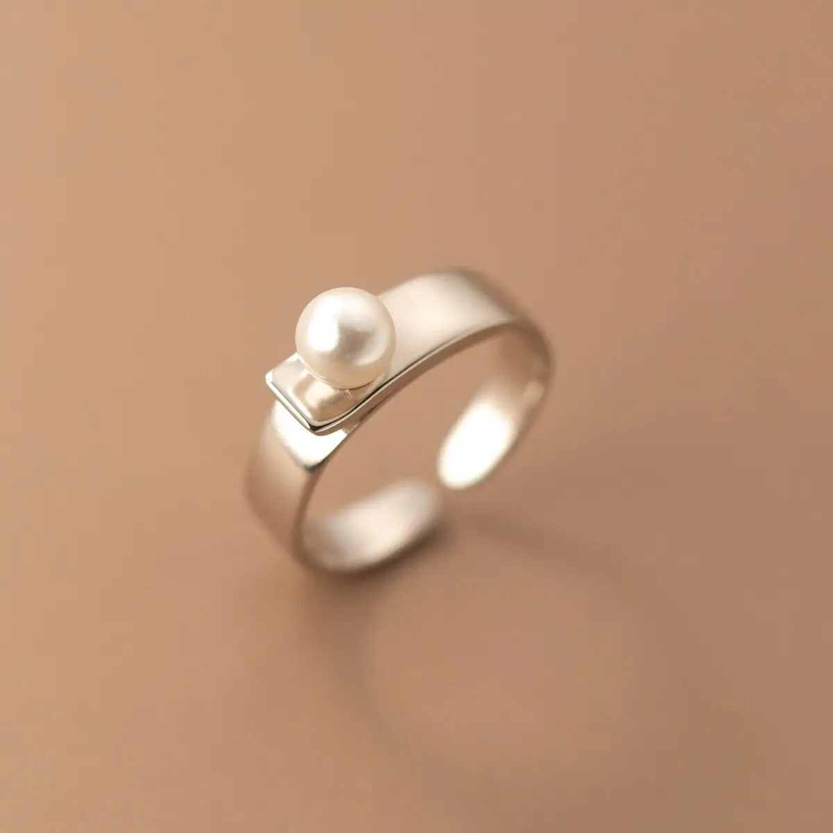 Romantic 925 Sterling Silver with Genuine Zircone Pearl