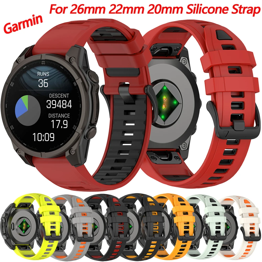 Versatile QuickFit Silicone Strap - Adjustable Sport Wristband (20mm, 22mm, 26mm)