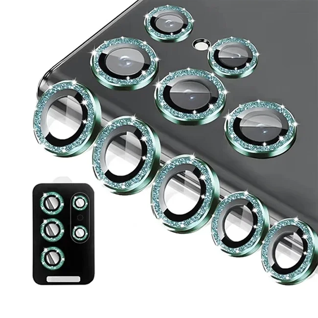 Ultra HD Glitter Diamond Metal Ring Camera Glass Lens Protector