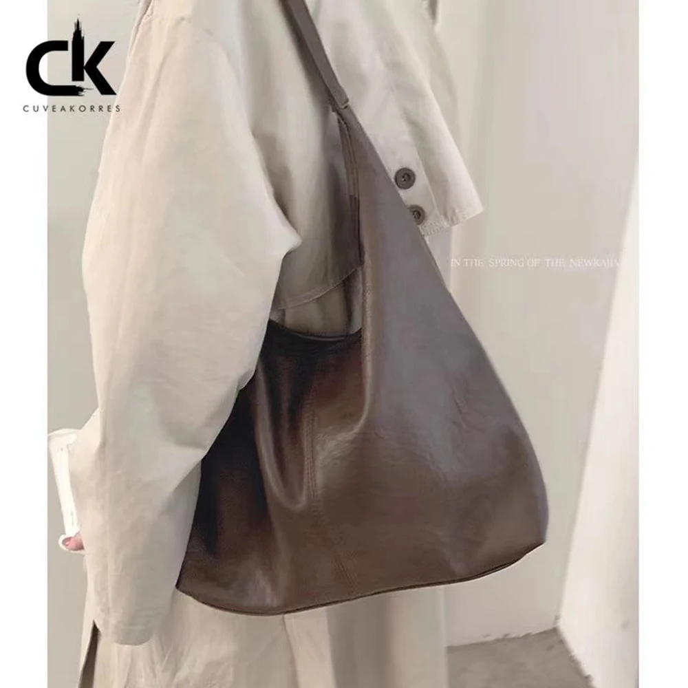 

Retro Commuter Bag Women's Bag 2024 New Fashionable Korean Tote Bag Versatile Casual Large Capacity Underarm Bag