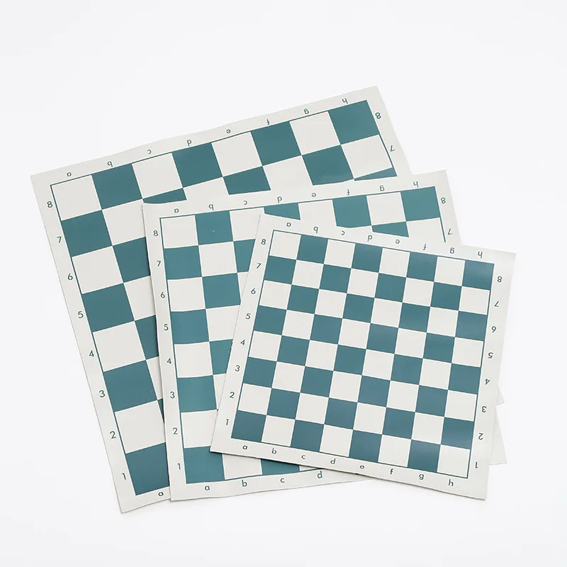 경량 PU 가죽 클래식 접이식 여행 체스 보드, 롤업 체스 보드, 플랫 국제 체스 보드 