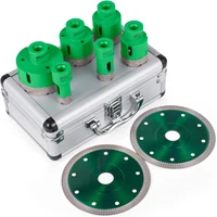 SucceBuy M14 Thread Diamond Dry Drill Bit&Saw Blade Vacuum Brazed Drilling Core Bit Porcelain Tiles Granite Marble Hole Saw Tool