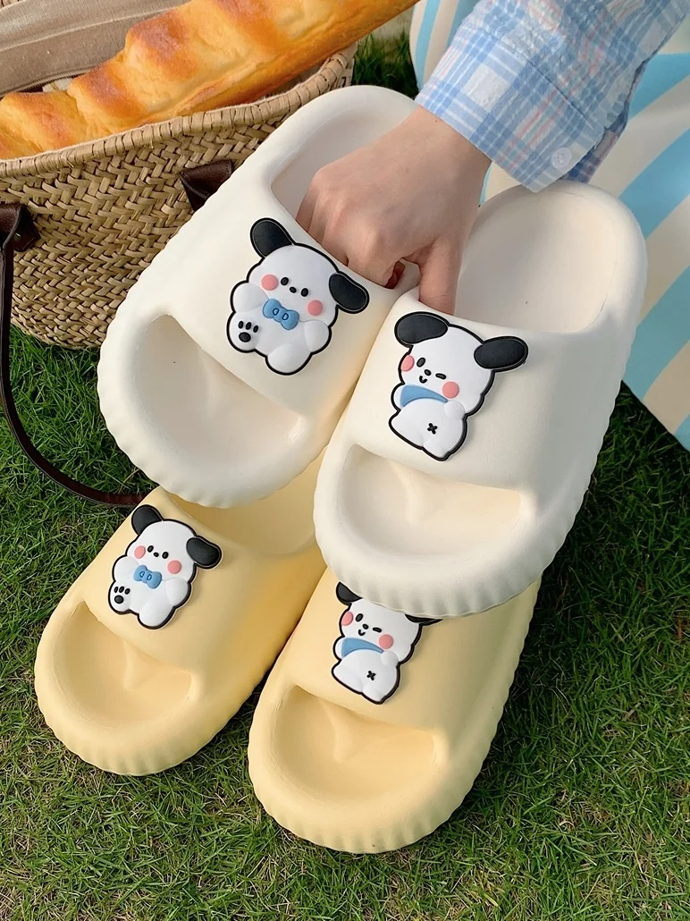 

Man Women Slipper Cartoon Puppy Summer Thick Sole Slippers For Couples In Summer Indoor Anti Slip EVA Soft Home Slipper