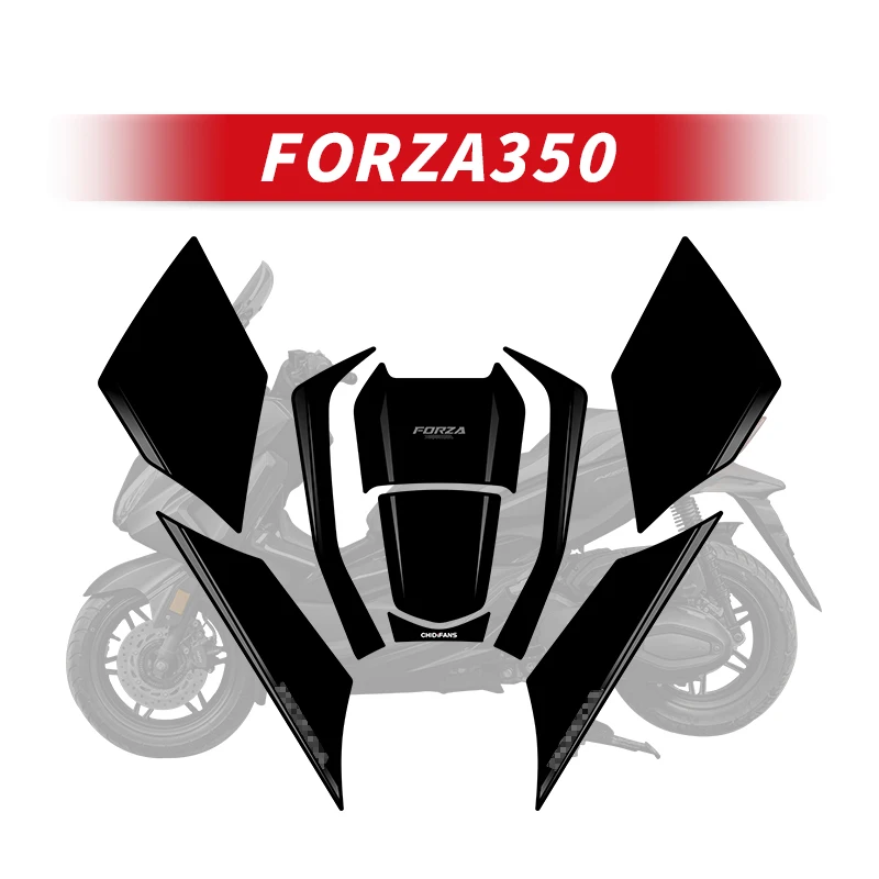 Used for HONDA FORZA350 Motor Bike Fuel Tank Stickers Kits Motorcycle Gas Pad Decoration And Protection Decals Can Choose Style