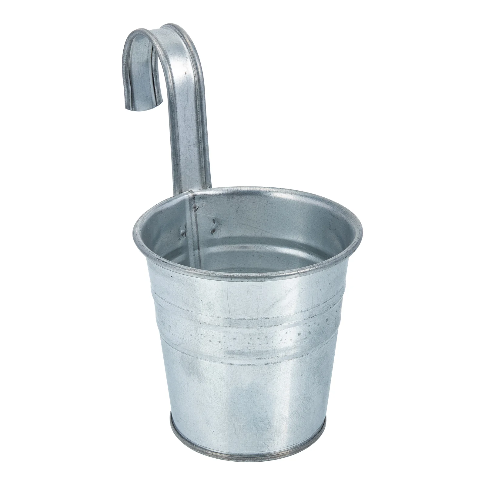 

Hook Tin Flower Bucket Hanging Balcony Flowerpot Plant Pots with Iron Container