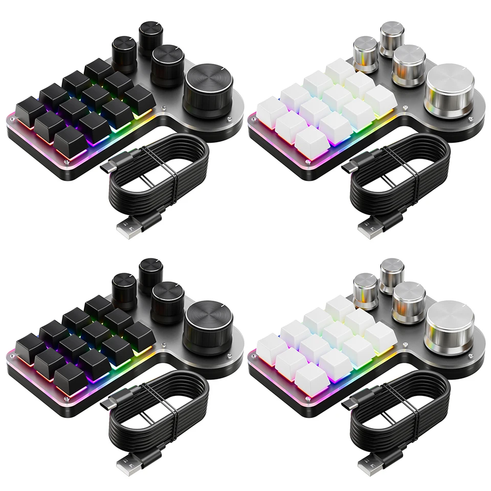 Custom Mechanical Gaming Keyboard with Programming Knobs
