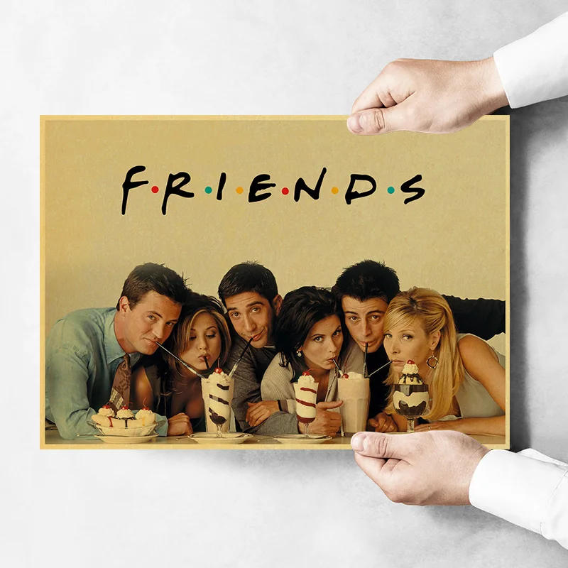 Hot Classic Canvas Painting Fiction Movie Posters The Office Friends Tv Retro Home Wall Decor Poster Film Art Painting Pictures Peckshirt